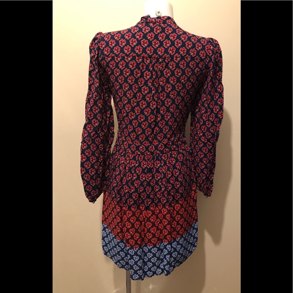 GAP👗LONG-SLEEVES V-NECKLACE TIE DRESS Size 2 - Picture 5 of 14